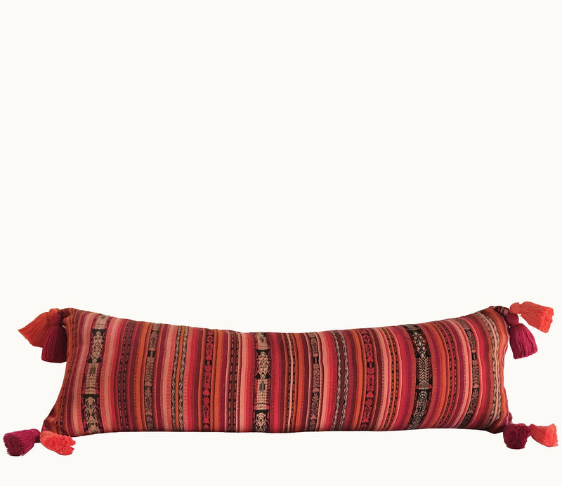 Guatemalan textiles, ikat pillow - Lamour Artisans