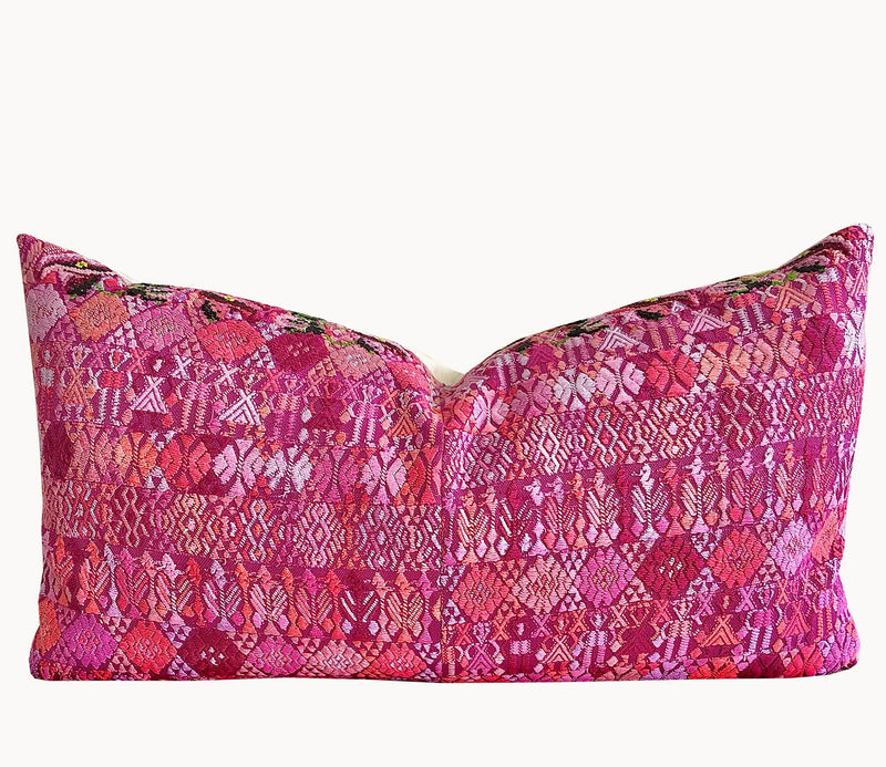 Guatemalan textiles, huipil pillow - Lamour Artisans