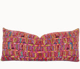 Vintage textile pillows made from a Guatemalan huipil and corte.