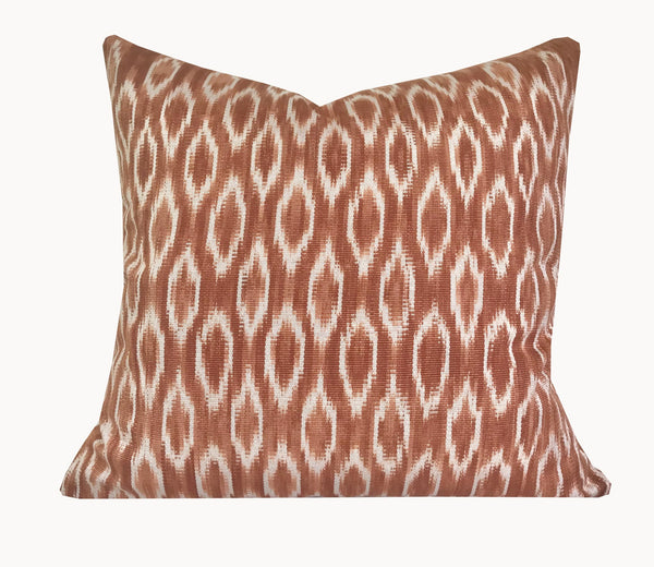 Guatemalan Pillow - Beige Ikat Textile