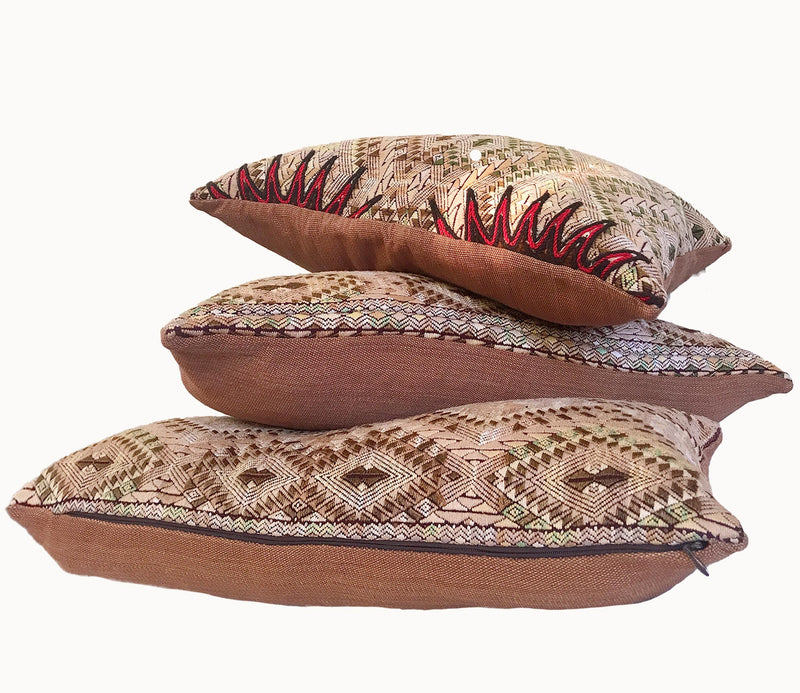 Vintage Textile Cushion - Geometric Chichicastenango XXII
