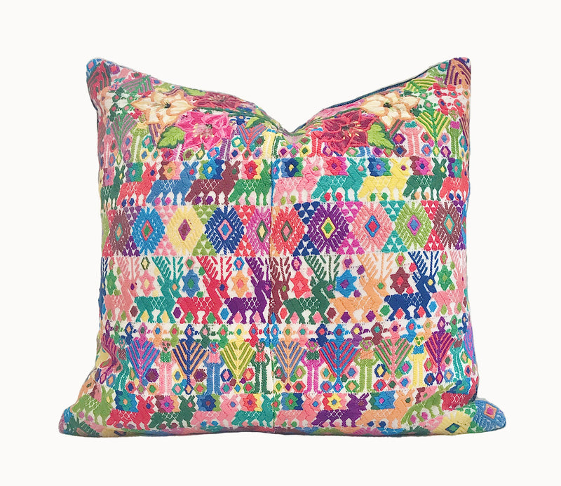 Almohada Huipil Guatemalteca - Coban Colorido II