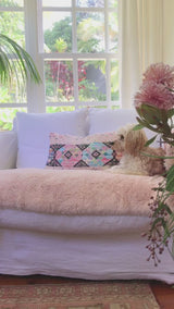 Vintage Textile Cushion -  Pink Nahuala XIII