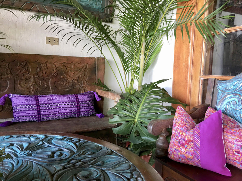 Guatemalan textiles, huipil pillow - Lamour Artisans