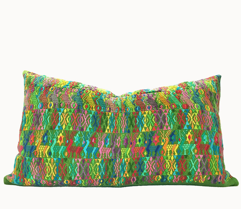 Almohadas Huipil Guatemalteca - Verde Coban XXII