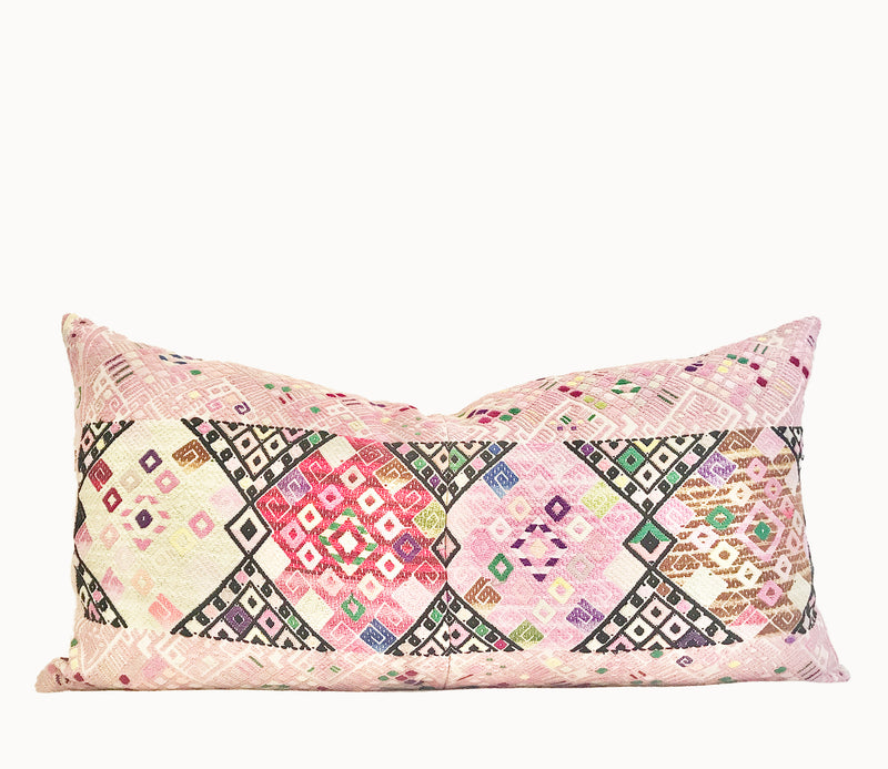 Vintage Textile Cushion -  Pink Nahuala XIV