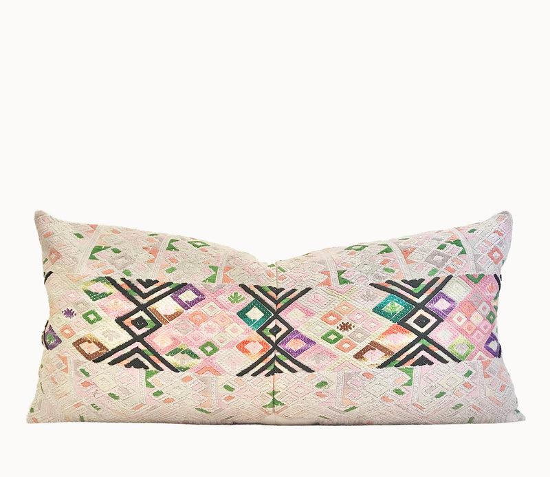 Vintage Textile Cushion -  Pink Nahuala XII