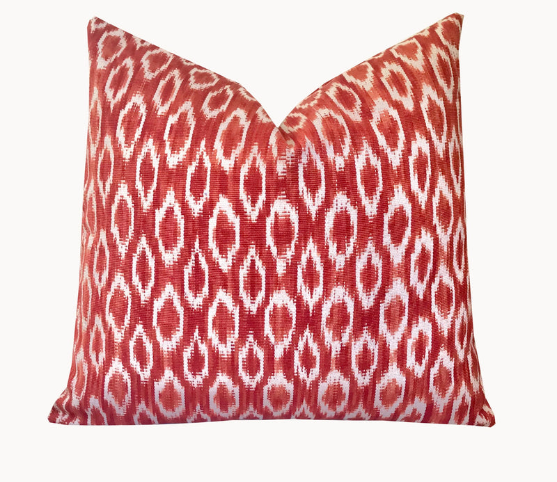 Guatemalan Pillow - Ochre Ikat Textile