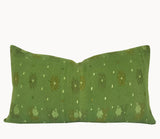 Guatemalan Huipil Pillow - Olive Green Coban XII