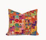 Guatemalan Huipil Pillow - Orange Coban I