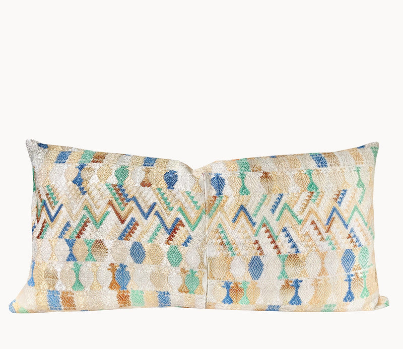 Vintage Textile Cushion -  Pale Nahuala VII