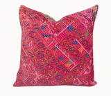 Huipil Pillows - Raspberry Pink Nahuala I